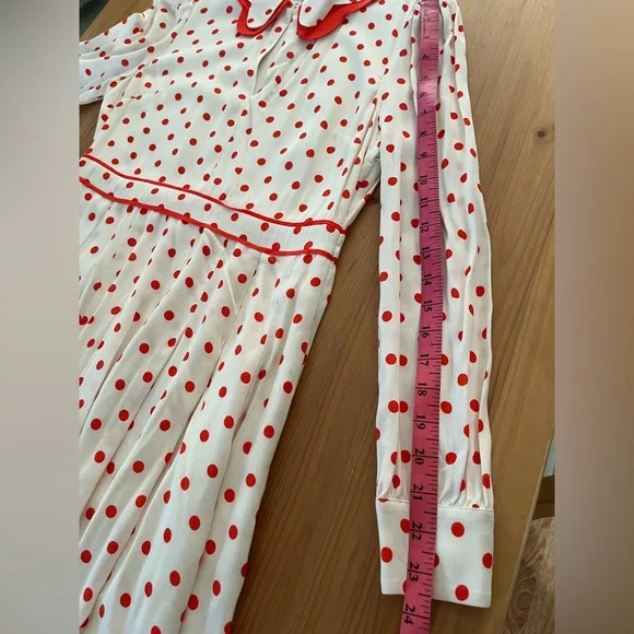 Boden Aria Polka Dot Midi Dress - Picture 14 of 14